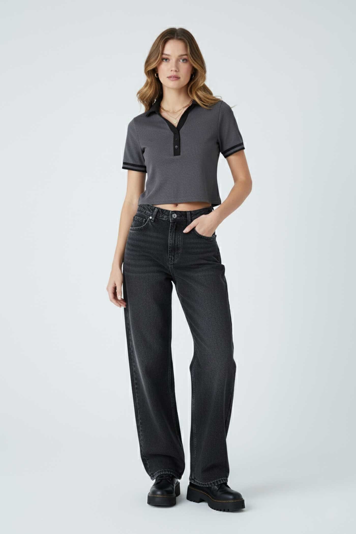 East West Women's Cropped Polo Shirt