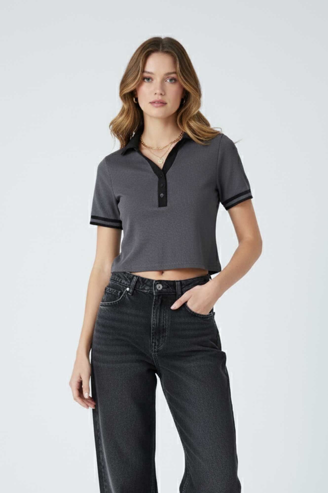 East West Women's Cropped Polo Shirt