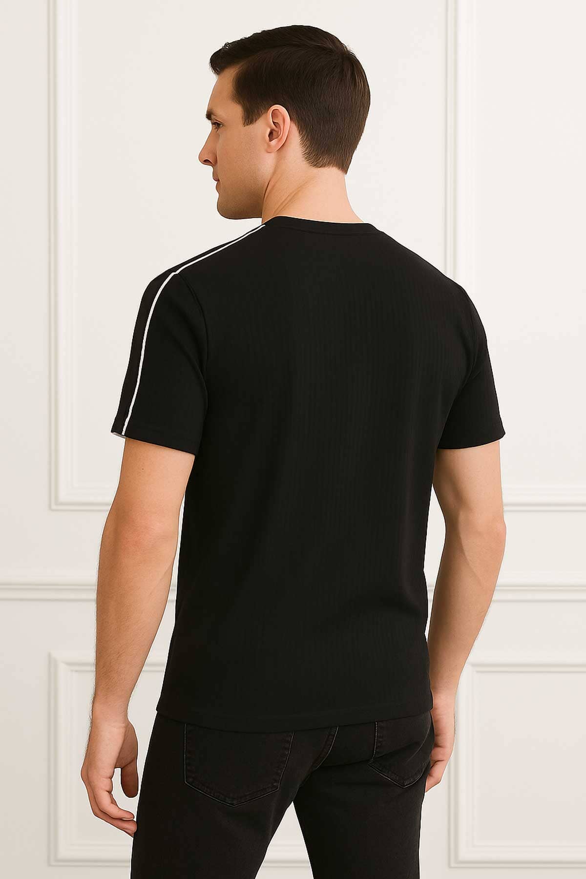 Men's Piping Shoulder Tee Shirt