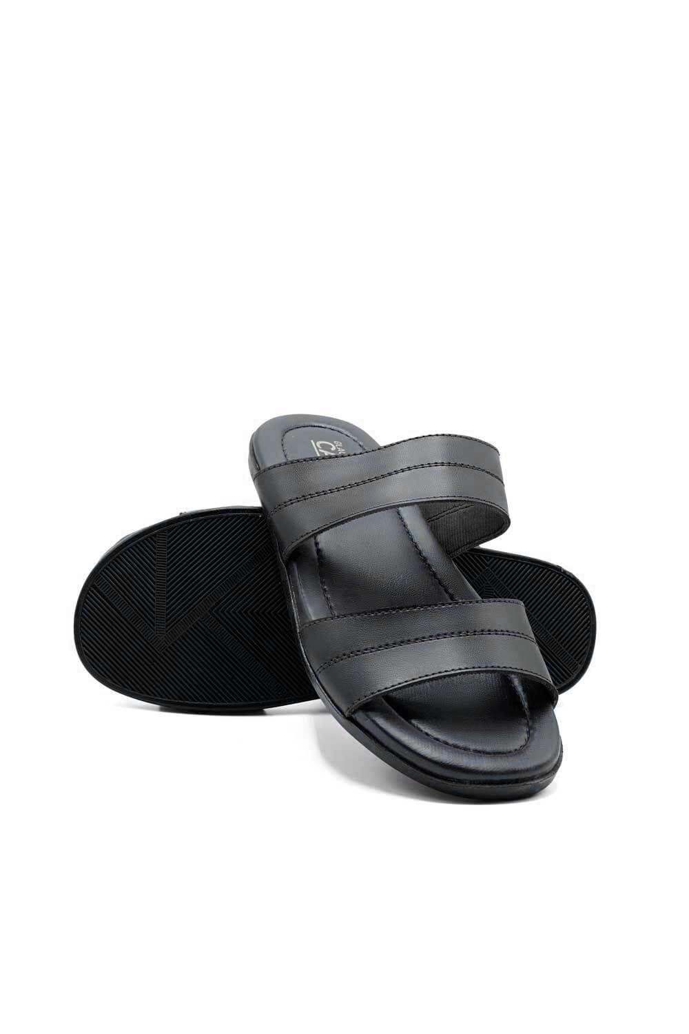 Black Camel Men's Double Strap Chappal